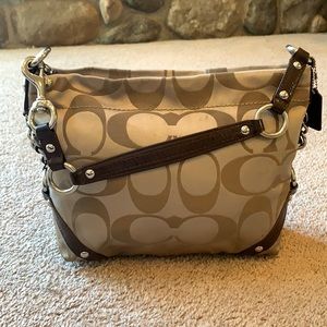 Tan coach purse